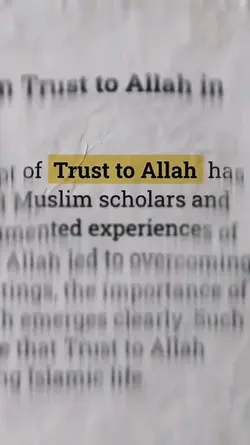 trust to Allah