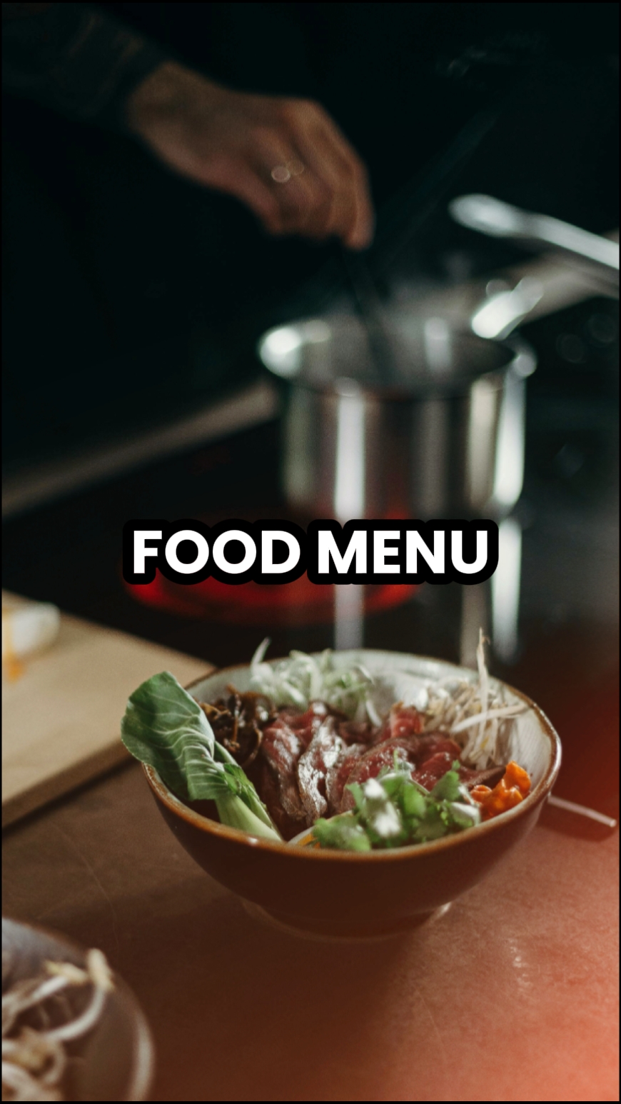 Cardápio de comida 