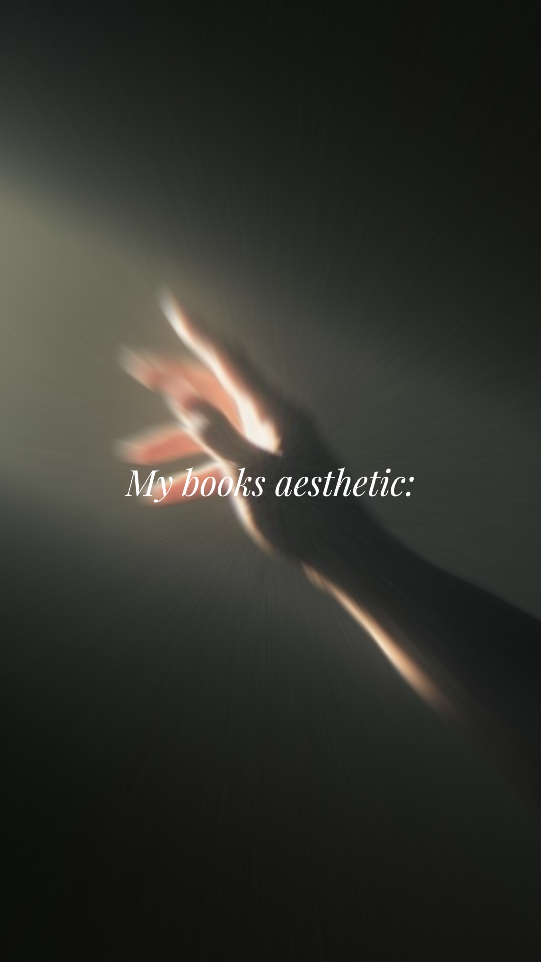 My books aesthetic