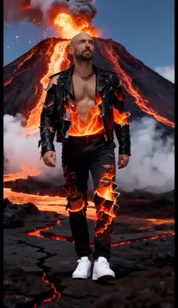 Volcano fire