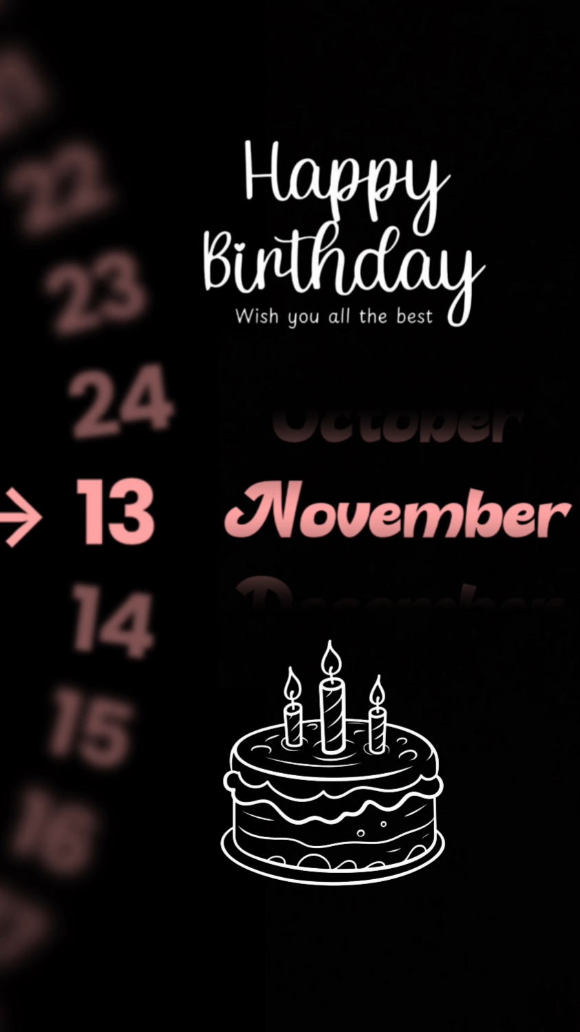Feliz cumpleaños 13 de noviembre