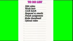 YouTube to do list 