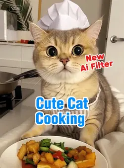 Cute Cat Cooking 