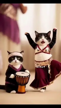 Funny cat dancing 