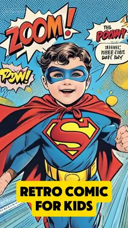 retro comic kids