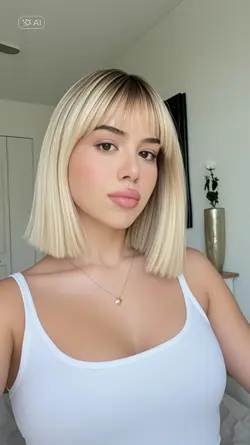 short blonde hair
