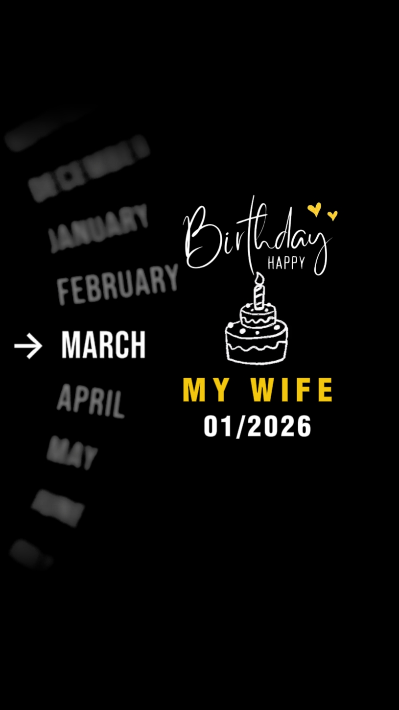 HBD MY WIFE 1 APRIL