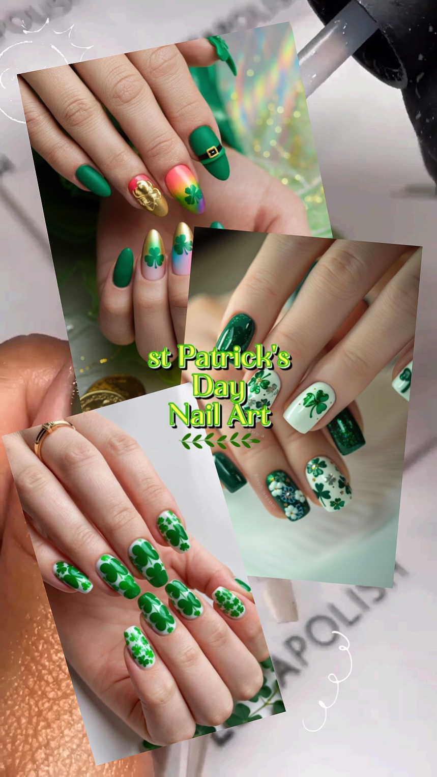 Uñas del día de Patrick