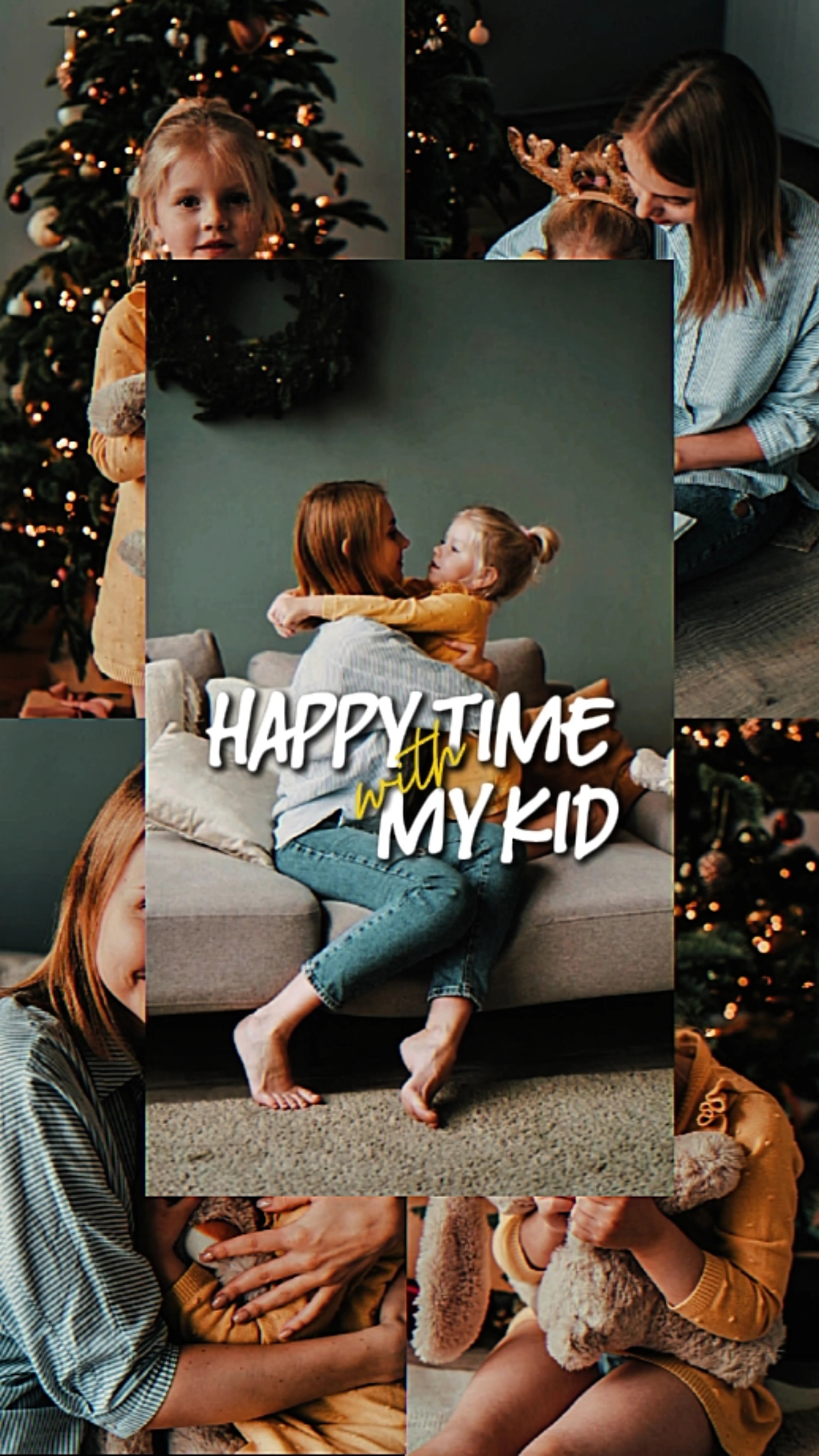 Happy with kid