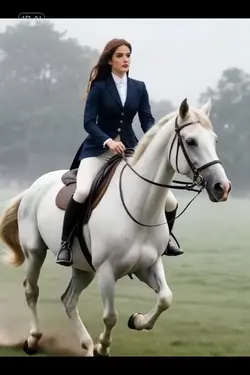 Riding a horse