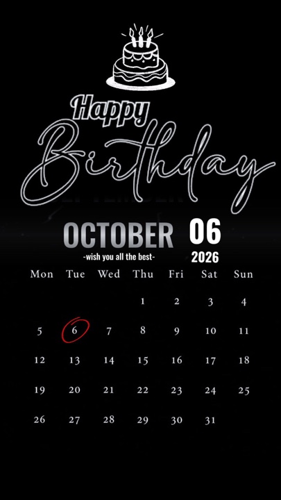 Hbd 06 October 