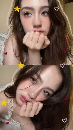 2 photos selfie