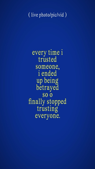 every time i trust