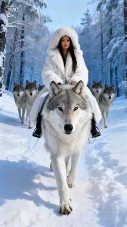 Winter wolf riding