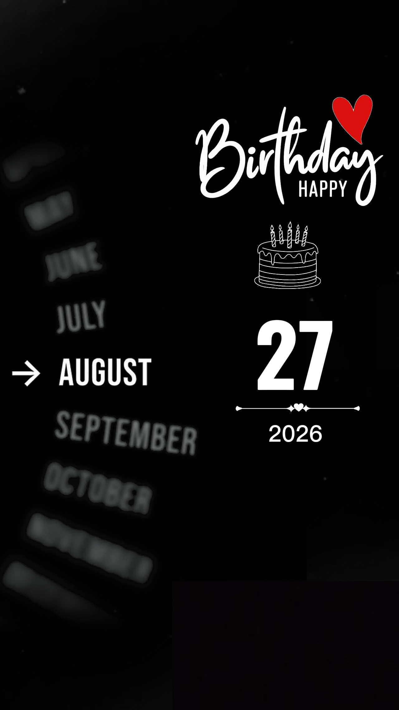 Feliz cumpleaños 27 de agosto 