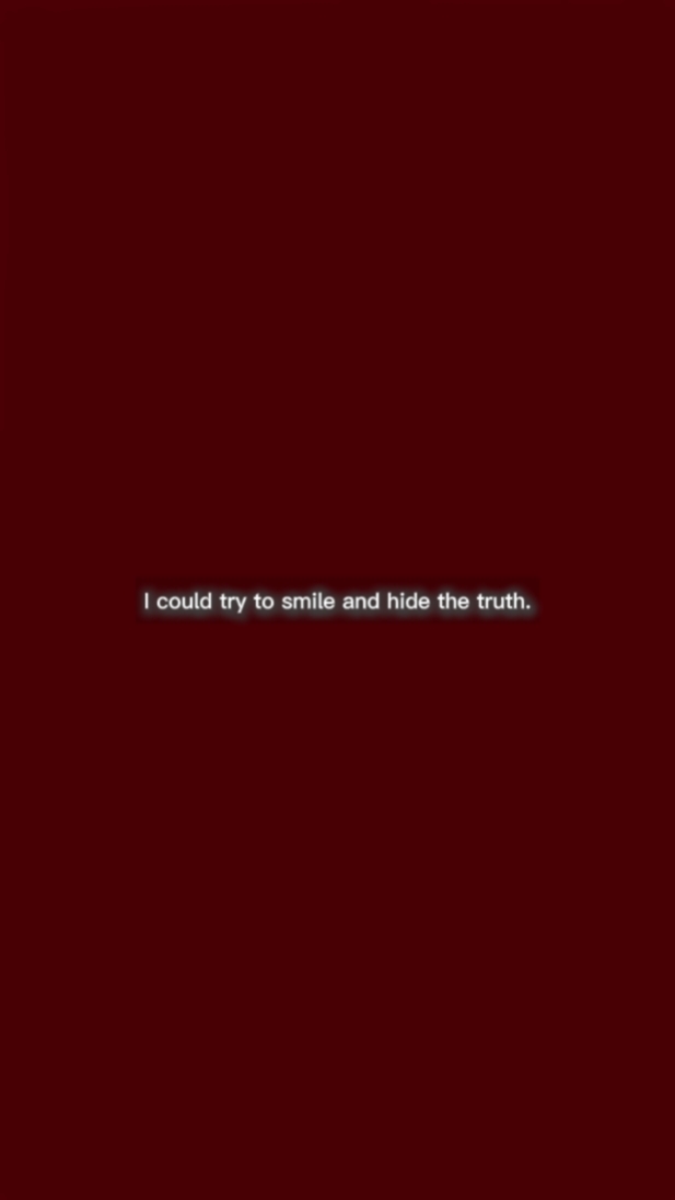 I could try to smile