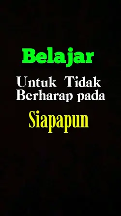 untuk tidak berharap