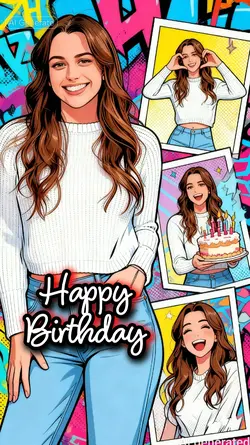 Birthday Comic Style