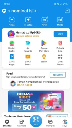 saldo versi dana