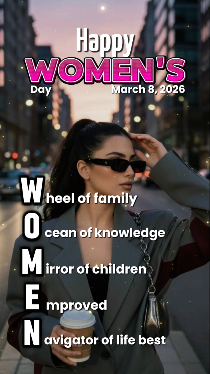 Feliz dia da mulher 2026