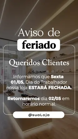 Aviso de feriado