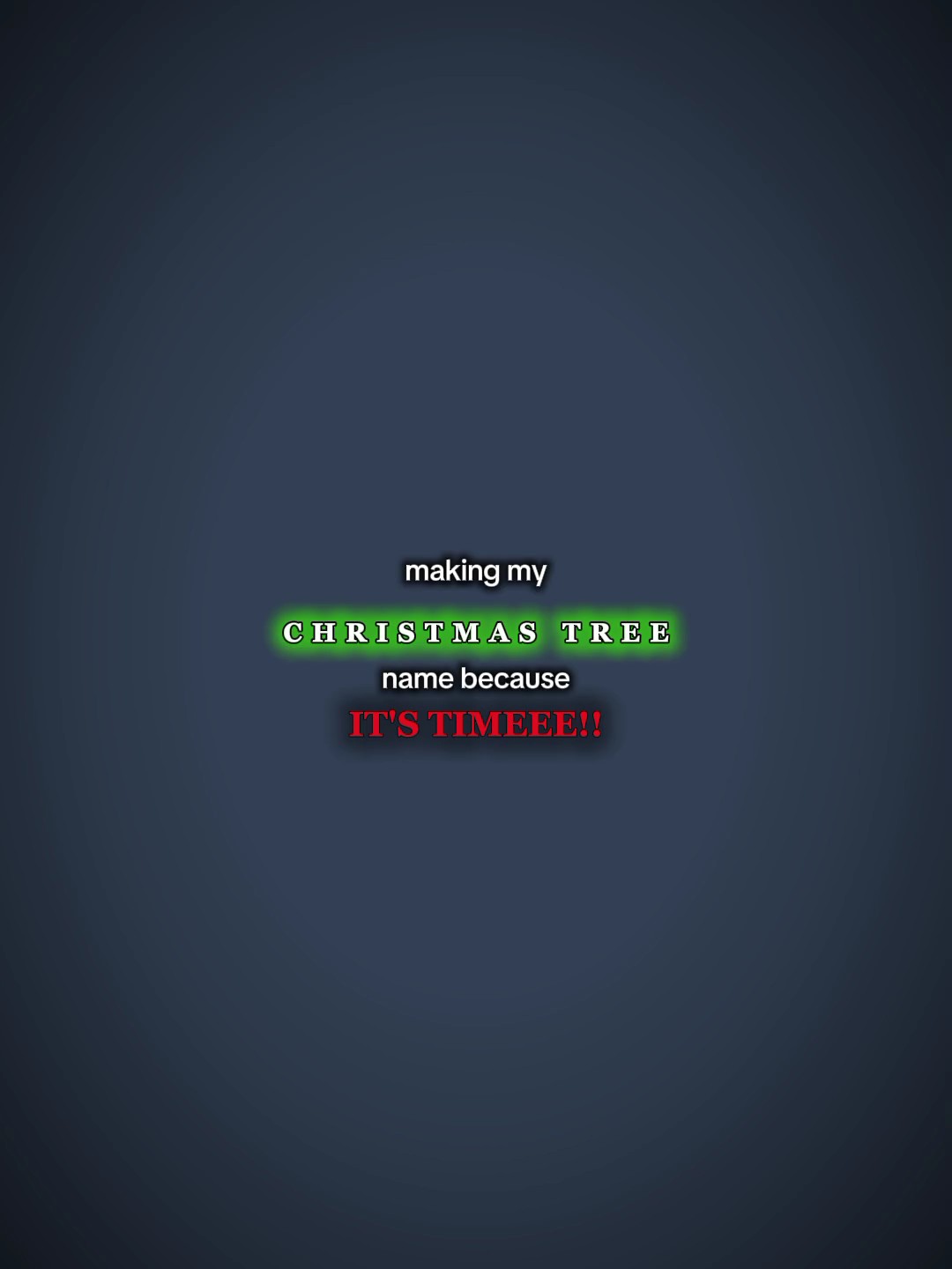 Christmas Tree Name 