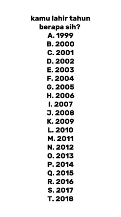 kamu lahir tahun brp