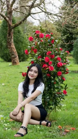 Bunga merah merona