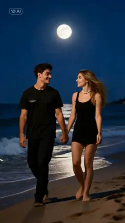 walking on the beach