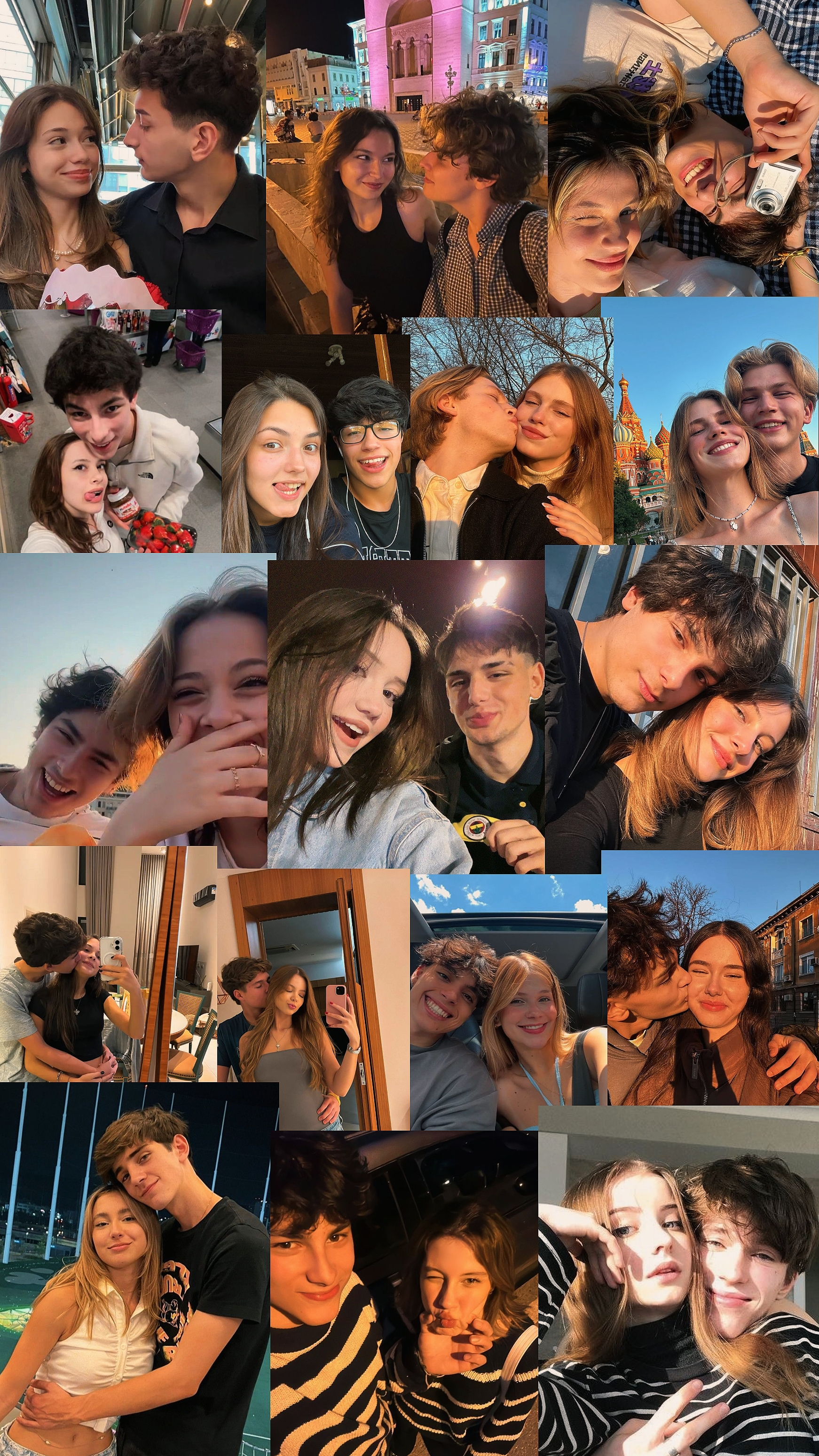 Casal de despejo de fotos