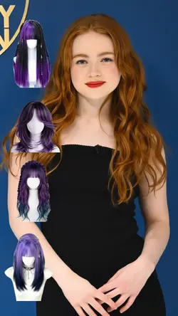 purple hairstyle ai