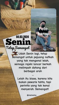 Senin semangat