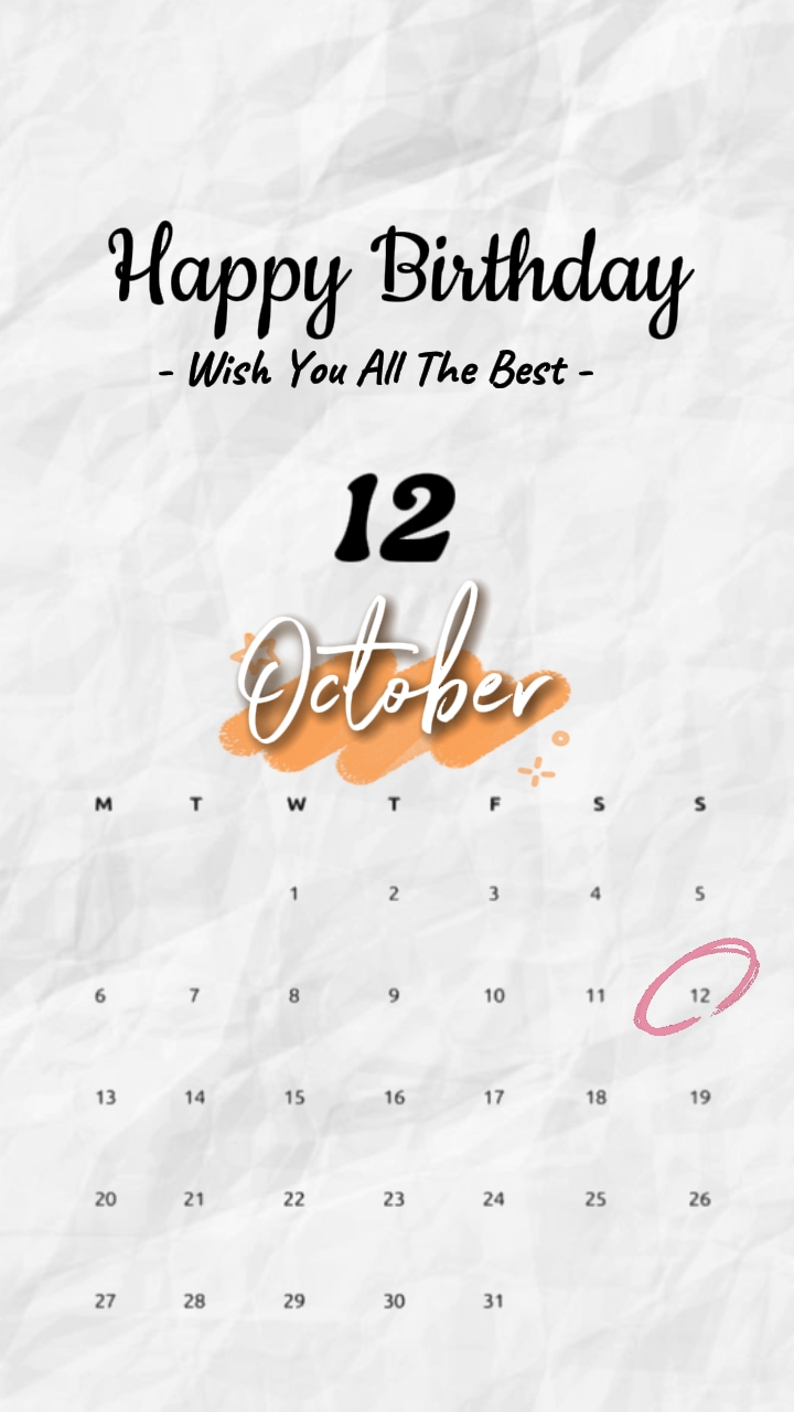 HBD 12 OCTOBER 2025
