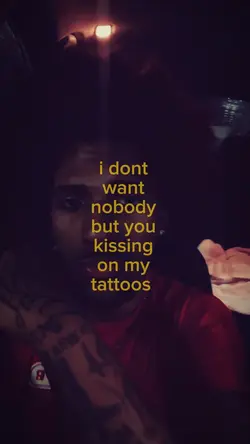 Kissing on my tattoo