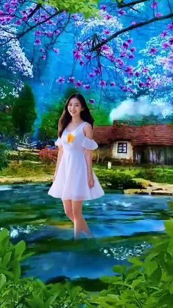 ghép cảnh nước chảy