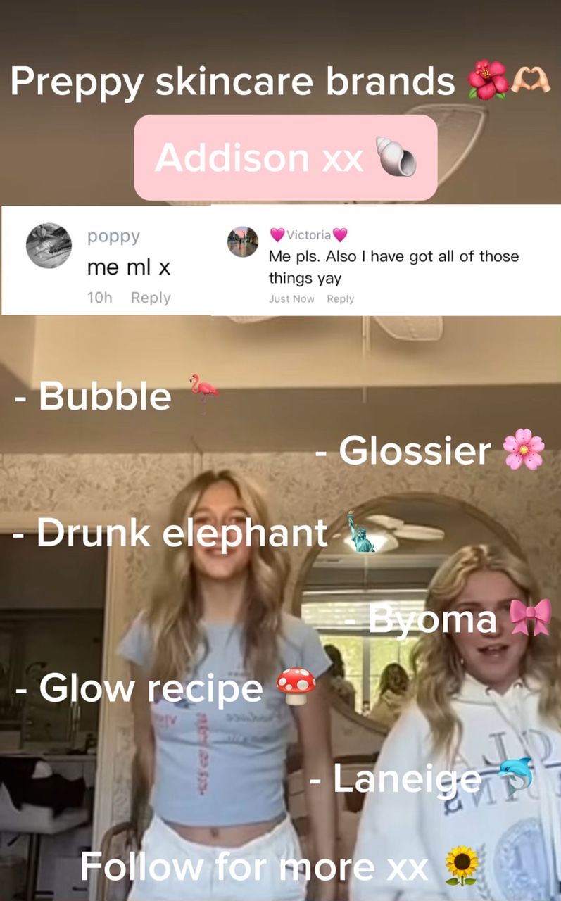 Preppy skincare 🍄🌴