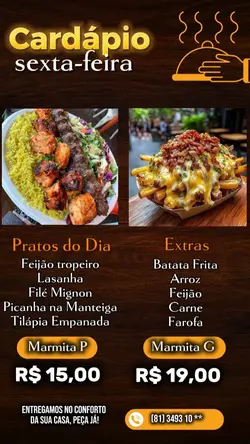 Cardápio Sexta
menu