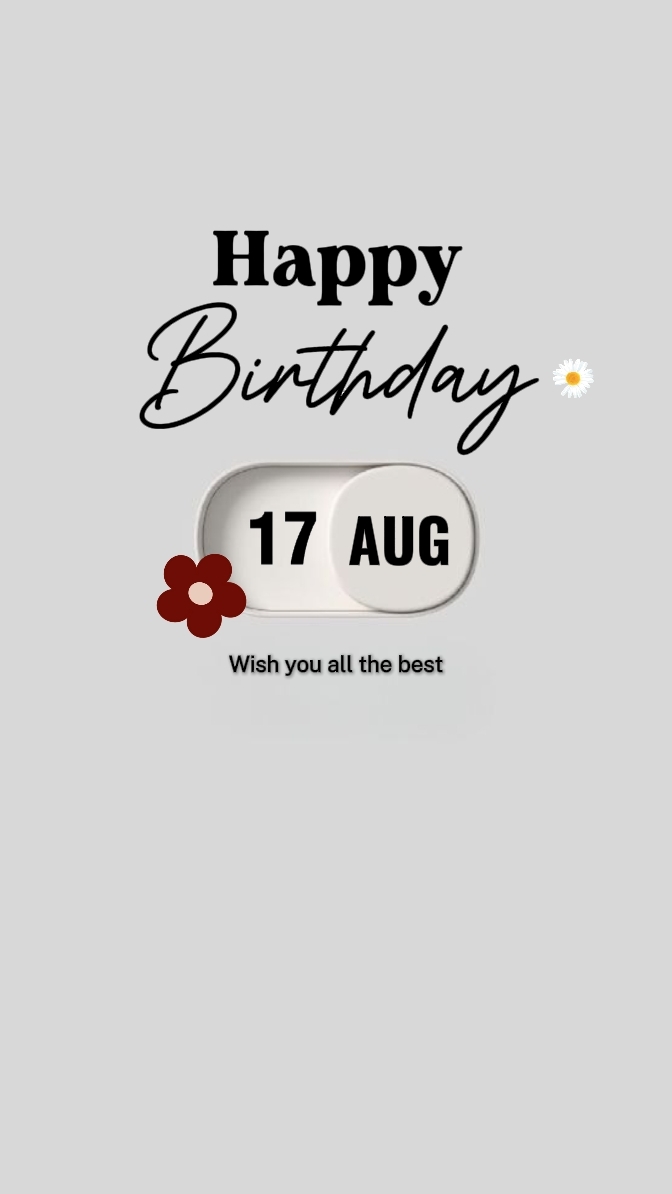 Birthday 17 August