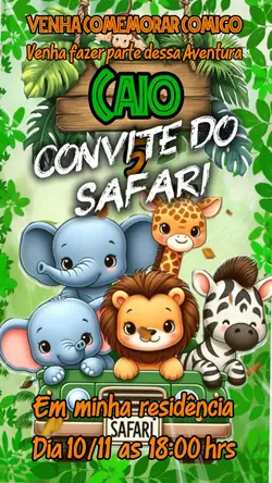 Convite Safari 