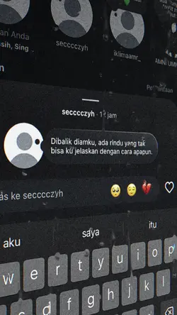 dibalik diamku ada