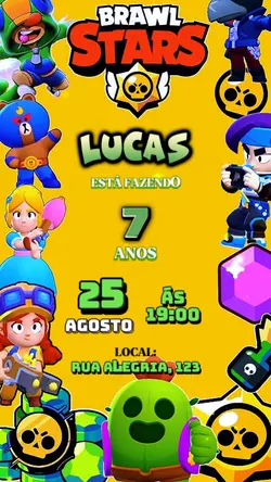 Convite Brawl Stars