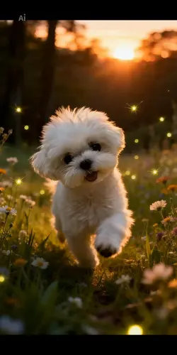 Ai dog running