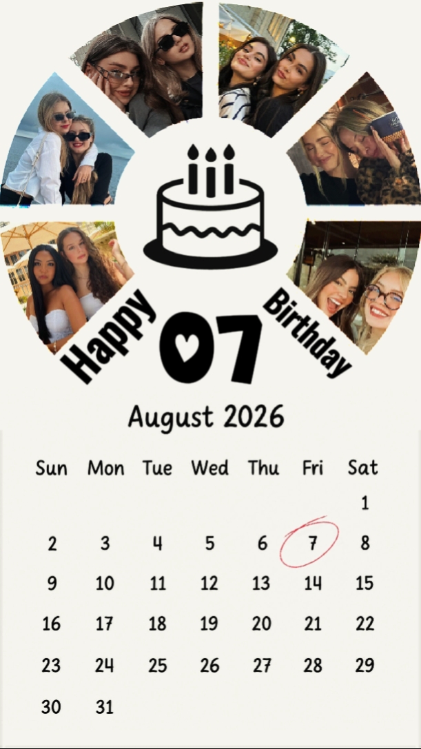 Bday 7 August 2026