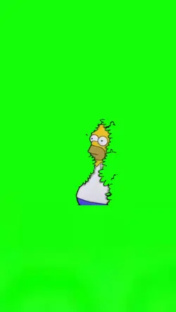 homer hides in bush