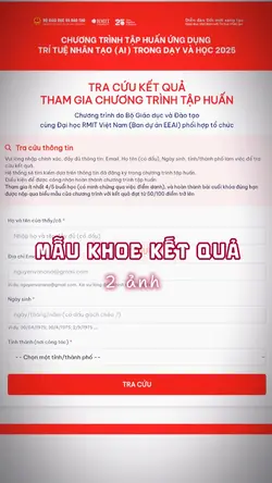 mẫu khoe kết quả ht
