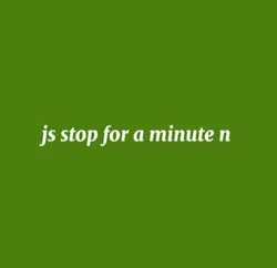 js stop for a minute