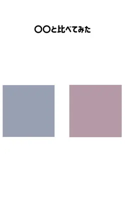 〇〇と比べてみた　📸２枚