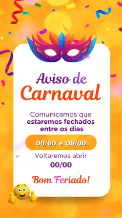 Aviso de carnaval 