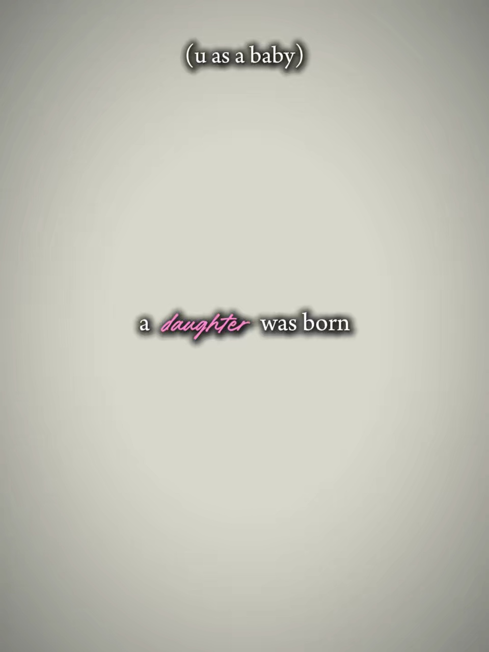 a daughter was born