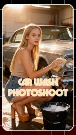 Car wash photoshoot